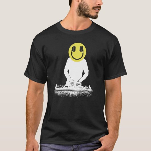 DJ Disk Jockey Smile 1 T-shirt (Voorkant)