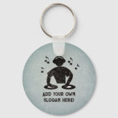 DJ - Disk Jockey - Sound Guy met uw aangepaste tek Sleutelhanger (Voorkant)