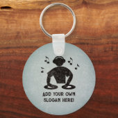 DJ - Disk Jockey - Sound Guy met uw aangepaste tek Sleutelhanger (Voorkant)