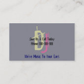 DJ Disk Jockey Visitekaartje (Achterkant)