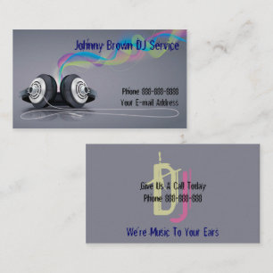 DJ Disk Jockey Visitekaartje