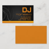 DJ Disk Jockey Visitekaartjes Oranje (Voorkant / Achterkant)
