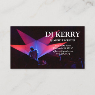 DJ Diskjockey Elektronisch Visitekaartje