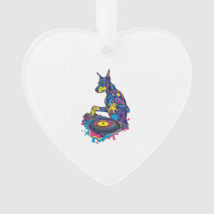 DJ Doberman � Club Vibe Feest Hond Ornament