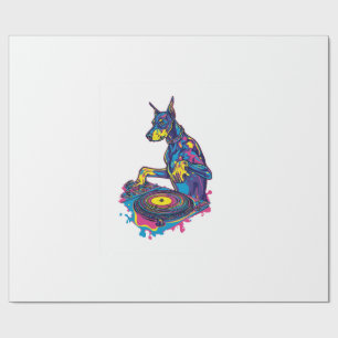 DJ Doberman - Club Vibe Party Hond Cadeaupapier