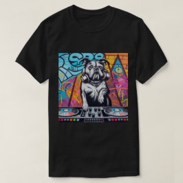 DJ Dog Graffiti Street Draaitafel Mixen  T-shirt