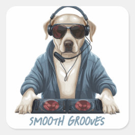 DJ Doggo Vierkante Sticker