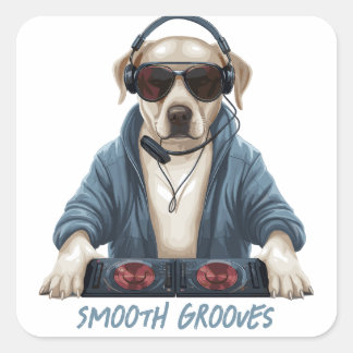 DJ Doggo Vierkante Sticker