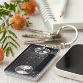 DJ draaischijf-sleutelhanger voor verwisselbare DJ Sleutelhanger (Voorkant Rechts)