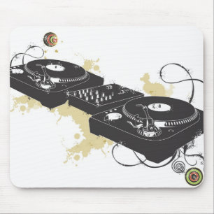 DJ draaitafel Mousepad Muismat