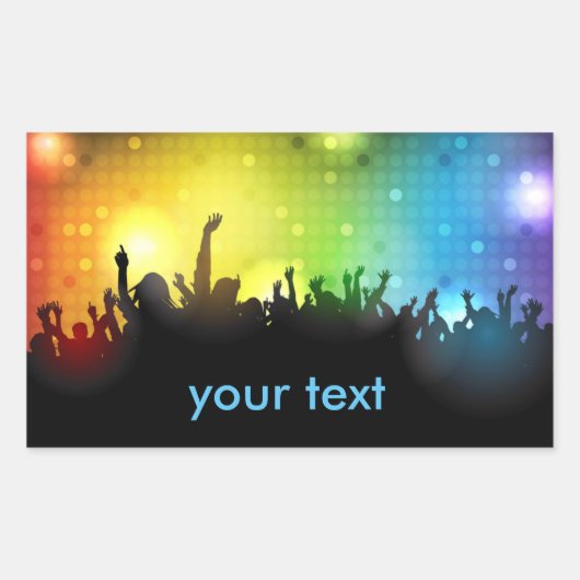 DJ draaitafel party Sticker (Voorkant)