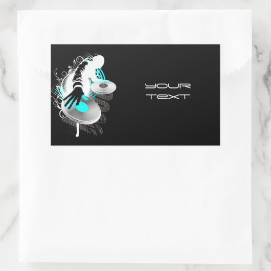 DJ draaitafel Rectangle Stickers (Tas)