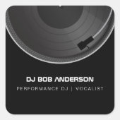 DJ-draaitafel Vierkante Sticker (Voorkant)