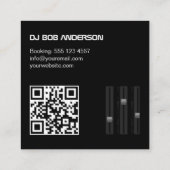 DJ-draaitafel Vierkante Visitekaartje (Achterkant)