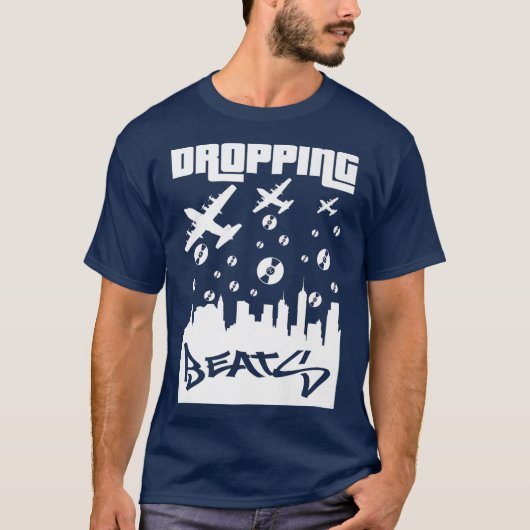 DJ - Dropping Beats Premium T-shirt (Voorkant)