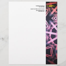 DJ EDM Letterhead Briefhoofd