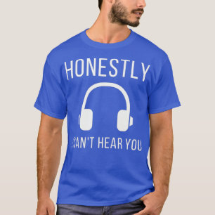 DJ Eerlijk gezegd kan ik je stereo hoofdtelefoon n T-shirt