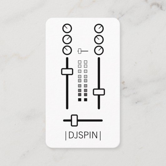 DJ Employment Kaart Visitekaartje (Voorkant)