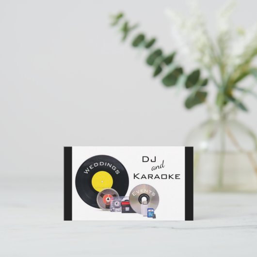 DJ en Karaoke Visitekaartje (Staand voorkant)