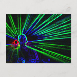DJ en Laser Lights briefkaart