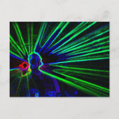 DJ en Laser Lights briefkaart (Voorkant)