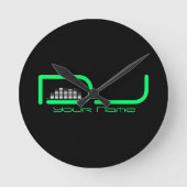 DJ Equalizer Wall Clock Ronde Klok (Voorkant)