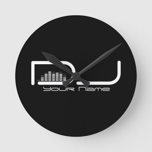 DJ Equalizer Wall Clock Ronde Klok (Voorkant)