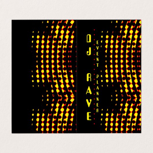 DJ Event Planner Folded Visitekaartje (Buitenkant ongevouwen)