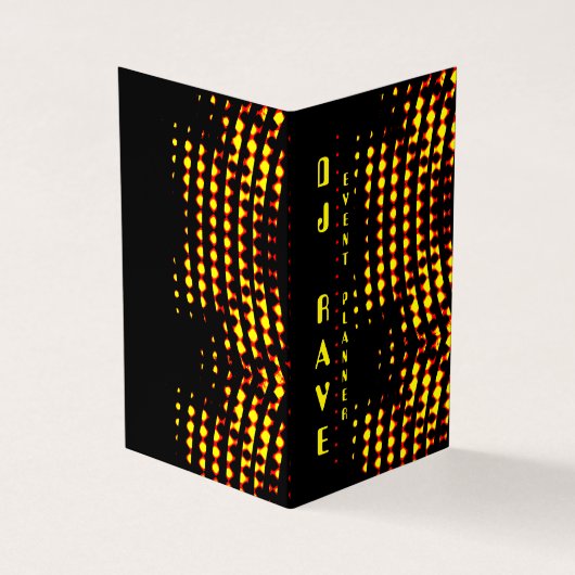 DJ Event Planner Folded Visitekaartje (Buitenkant)