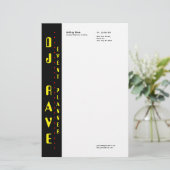 DJ Event Planner Stationery Briefpapier (Staand voorkant)