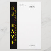 DJ Event Planner Stationery Briefpapier (Voorkant)