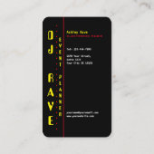 DJ Event Planner Visitekaartje (Achterkant)