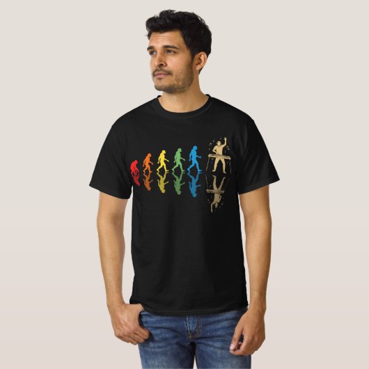 DJ Evolution Rainbow Draaitafel Custom T-shirt (Voorkant volledig)
