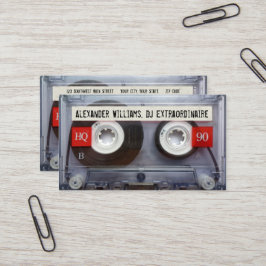 DJ Extraordinaire Cassettebandje met QR-code Visitekaartje