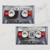 DJ Extraordinaire Cassettebandje met QR-code Visitekaartje (Voorkant / Achterkant)