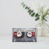 DJ Extraordinaire Cassettesingle met QR-code Visitekaartje (Staand voorkant)