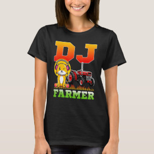 Dj Farmer Cat Boerderij Driving Tractor Music Hoof T-shirt