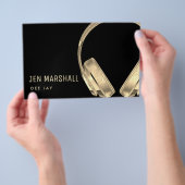 DJ faux gold effect muziek Flyer (Hand)