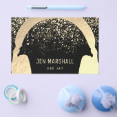 DJ faux Gold folie effect hoofdtelefoonontwerp Flyer (Enkel)