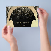 DJ faux Gold folie effect hoofdtelefoonontwerp Flyer (Hand)