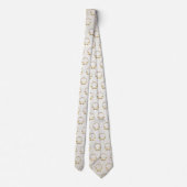 DJ faux gouden folie hoofdtelefoon Stropdas (Achterkant)