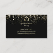 DJ faux gouden folie hoofdtelefoon Visitekaartje (Achterkant)