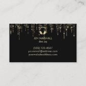 DJ faux gouden folie stippen regen muziek hoofdtel Visitekaartje (Achterkant)