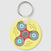 DJ Fidget Spinner Sleutelhanger (Voorkant)