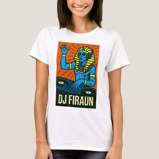 DJ Firaun in actie - Classic Pop Art T-shirt (Voorkant)