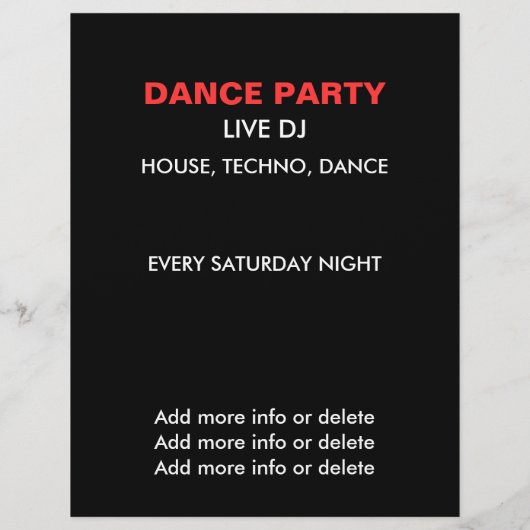 DJ Flyer (Achterkant)