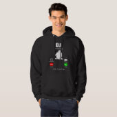 DJ  for Disc Jockey Synthesizer Electro Club Beats Hoodie (Voorkant volledig)
