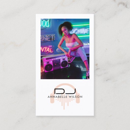 DJ Foto Modern Music Visitekaartje (Voorkant)