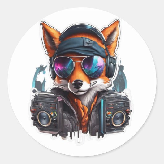 DJ Fox Sticker (Voorkant)