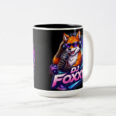 DJ FOXXY 2 Two-Tone COFFEE MUG Tweekleurige Koffiemok (Voorkant rechts)